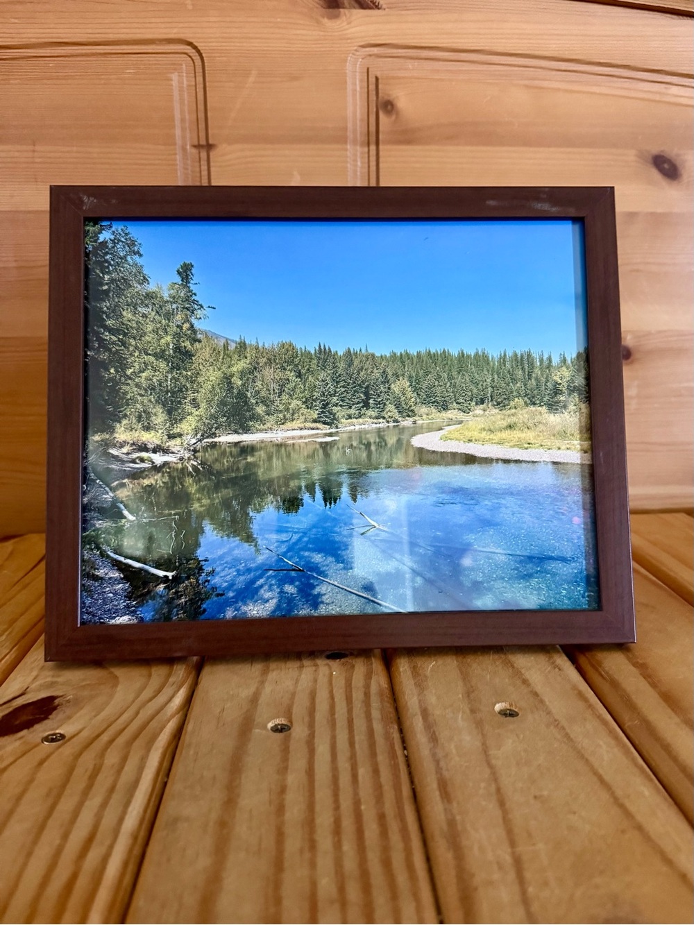 Original Photography Print River Scene Framed 8x10
